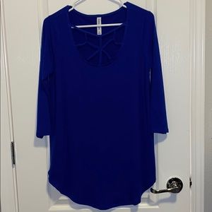 Royal blue tunic top
